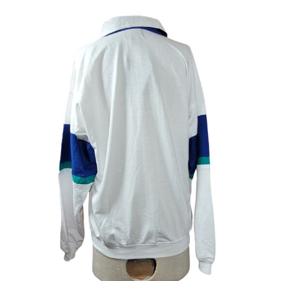 Vintage White and Blue Long Sleeve Size Medium - Picture 2 of 4